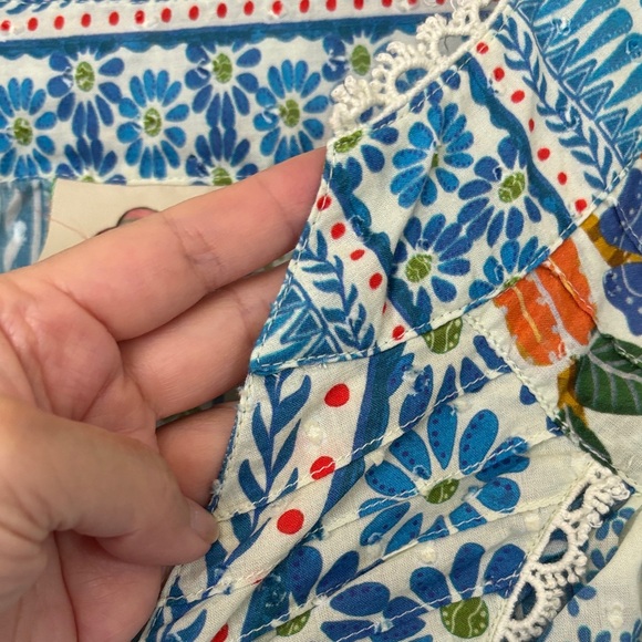 FARM Rio Multicolor Floral & Bird Patchwork Top - Picture 8 of 16